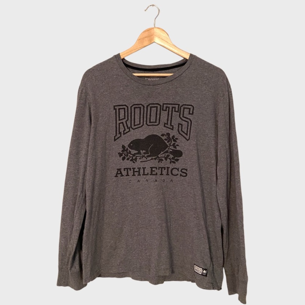🌵4/$20 🇨🇦 Men's Roots Grey Long Sleeved Tee